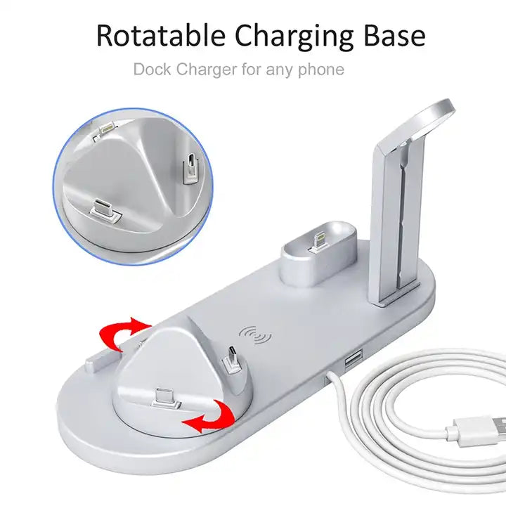 Portable Wireless Charger 5 in 1 | Station Pad | Watch, Airpods, iPhone and Standard Android Charger